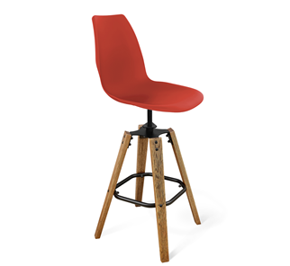 Обеденный стул SHT-ST29/S93 (красный ral 3020/брашированный коричневый/черный муар) в Екатеринбурге
