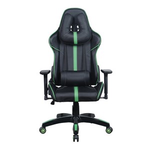 Офисное кресло Brabix GT Carbon GM-120 (две подушки, экокожа, черное/зеленое) 531929 в Каменске-Уральском