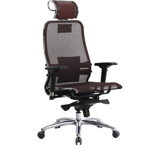 Офисное кресло Samurai S-3.04, темно-бордовый в Каменске-Уральском