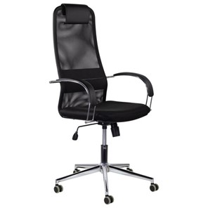 Компьютерное кресло Brabix Premium Pilot EX-610 CH (хром, ткань-сетка, черное) 532417 в Ревде