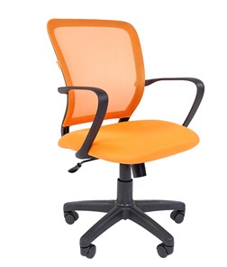 Кресло офисное CHAIRMAN 698 black TW, ткань, цвет оранжевый в Екатеринбурге