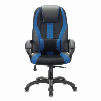 Компьютерное кресло Brabix Premium Rapid GM-102 (экокожа/ткань, черное/синее) в Екатеринбурге - изображение