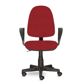 Кресло офисное Brabix Prestige Ergo MG-311 (регулируемая эргономичная спинка, ткань, красное) 532424 в Ревде