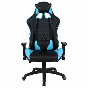Офисное кресло Brabix GT Master GM-110 (две подушки, экокожа, черное/голубое) 531928 в Каменске-Уральском