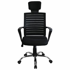 Кресло компьютерное Brabix Victory MG-016 (подголовник, хром, черное) 531924 в Первоуральске