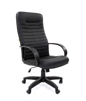 Кресло компьютерное CHAIRMAN 480 LT, экокожа, цвет черный в Ревде - изображение