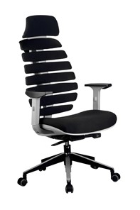 Офисное кресло Riva Chair SHARK (Черный/серый) в Кушве