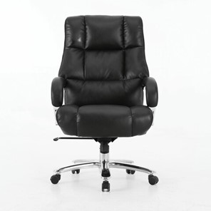 Кресло компьютерное Brabix Premium Bomer HD-007 (рециклированная кожа, хром, черное) в Екатеринбурге