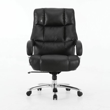 Кресло компьютерное Brabix Premium Bomer HD-007 (рециклированная кожа, хром, черное) в Екатеринбурге - изображение