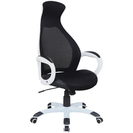 Кресло компьютерное Brabix Premium Genesis EX-517 (пластик белый, ткань/экокожа/сетка черная) 531573 в Ревде - изображение