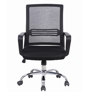 Компьютерное кресло Brabix Daily MG-317 (с подлокотниками, хром, черное) 531833 в Каменске-Уральском