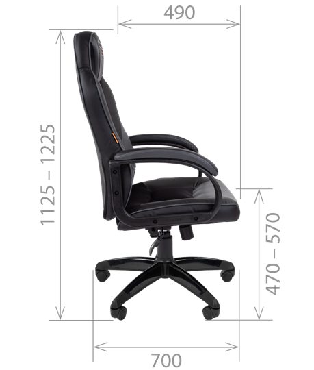 Офисное кресло CHAIRMAN GAME 17, цвет черный / красный в Ревде - изображение 2