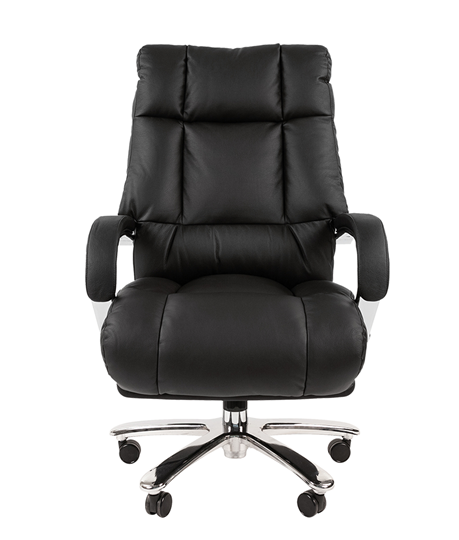 Компьютерное кресло CHAIRMAN 405 черное нат.кожа/экокожа в Богдановиче - изображение 1