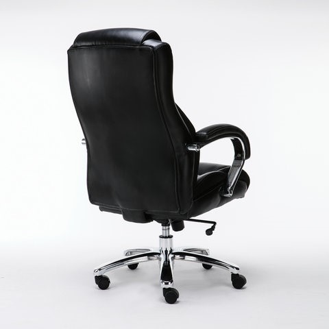 Офисное кресло Brabix Premium Status HD-003 (рециклированная кожа, хром, черное) 531821 в Ревде - изображение 2