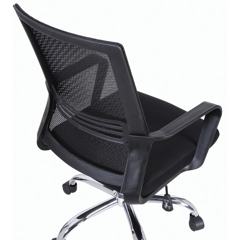 Компьютерное кресло Brabix Daily MG-317 (с подлокотниками, хром, черное) 531833 в Краснотурьинске - изображение 8