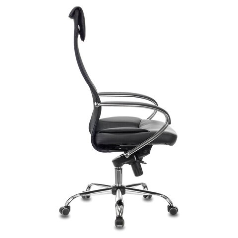 Компьютерное кресло Brabix Premium Stalker EX-609 PRO (хром, мультиблок, ткань-сетка/экокожа, черное) 532416 в Красноуфимске - изображение 1