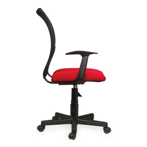 Кресло Brabix Spring MG-307 (с подлокотниками, комбинированное красное/черное TW) в Краснотурьинске - изображение 1