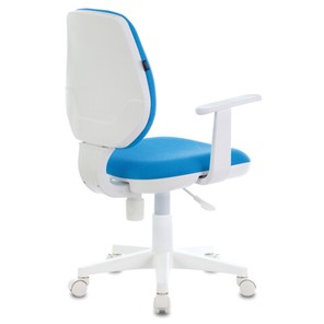 Компьютерное кресло Brabix Fancy MG-201W (с подлокотниками, пластик белый, голубое) в Екатеринбурге - предосмотр 3