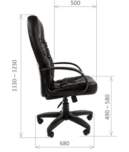 Офисное кресло CHAIRMAN 416, экокожа, цвет черный в Ревде - предосмотр 2