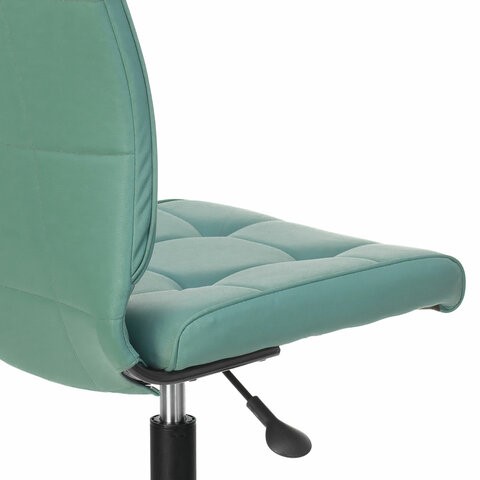 Кресло Brabix Stream MG-314 (без подлокотников, пятилучие серебристое, экокожа, серо-голубое) 532079 в Краснотурьинске - изображение 5