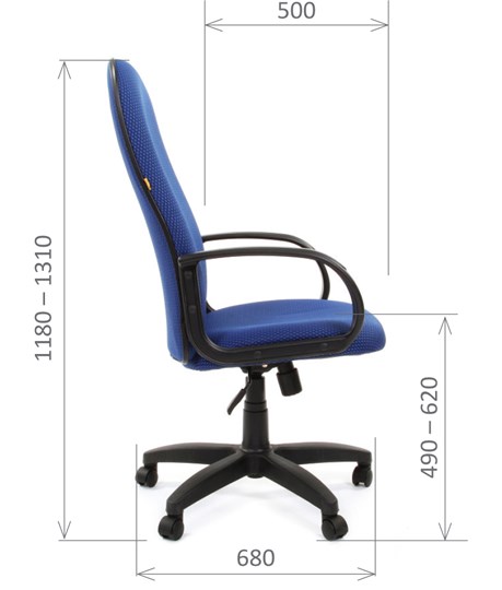 Компьютерное кресло CHAIRMAN 279 JP15-3, цвет синий в Екатеринбурге - изображение 2