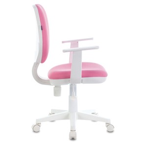 Компьютерное кресло Brabix Fancy MG-201W (с подлокотниками, пластик белый, розовое) 532409 в Екатеринбурге - предосмотр 1