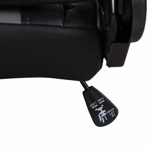 Компьютерное кресло Brabix GT Racer GM-100 (две подушки, экокожа, черное/серое) 531926 в Ревде - изображение 11
