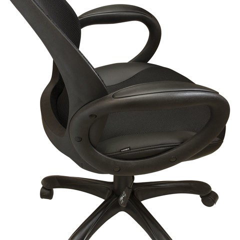 Офисное кресло Brabix Premium Genesis EX-517 (пластик черный, ткань/экокожа/сетка черная) в Екатеринбурге - изображение 6
