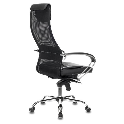 Компьютерное кресло Brabix Premium Stalker EX-609 PRO (хром, мультиблок, ткань-сетка/экокожа, черное) 532416 в Красноуфимске - изображение 2