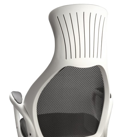 Кресло компьютерное Brabix Premium Genesis EX-517 (пластик белый, ткань/экокожа/сетка черная) в Екатеринбурге - изображение 6