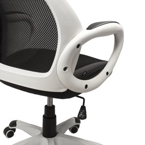 Кресло компьютерное Brabix Premium Genesis EX-517 (пластик белый, ткань/экокожа/сетка черная) в Екатеринбурге - предосмотр 4
