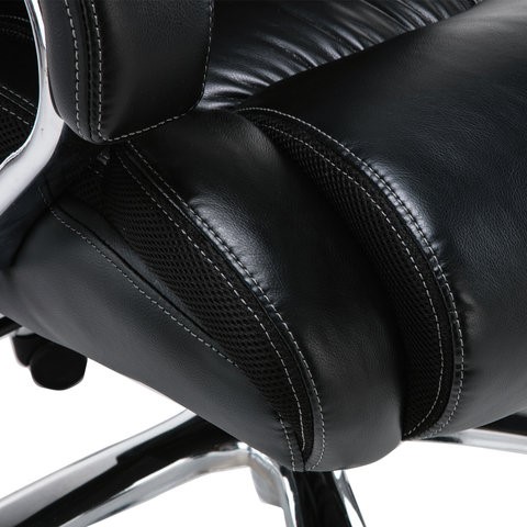 Офисное кресло Brabix Premium Status HD-003 (рециклированная кожа, хром, черное) в Екатеринбурге - изображение 9