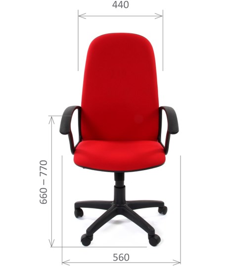 Кресло компьютерное CHAIRMAN 289, ткань, цвет красный в Екатеринбурге - изображение 1