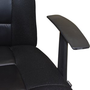 Офисное кресло Brabix Fusion EX-560 (экокожа/ткань, хром, черное) в Екатеринбурге - предосмотр 3