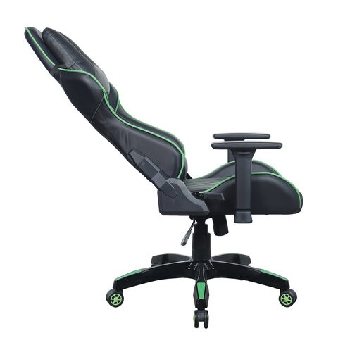 Офисное кресло Brabix GT Carbon GM-120 (две подушки, экокожа, черное/зеленое) в Екатеринбурге - изображение 4