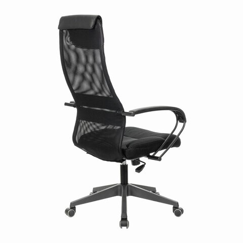 Кресло компьютерное Brabix Premium Stalker EX-608 PL (ткань-сетка/кожзам, черное) 532090 в Первоуральске - изображение 3