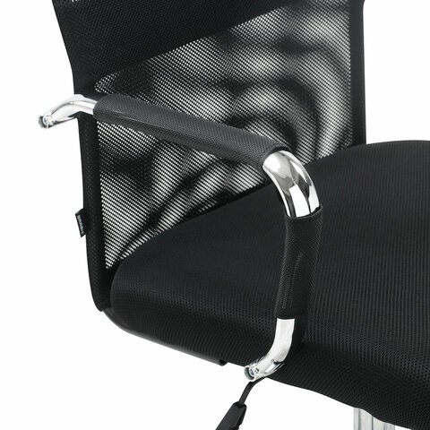 Кресло Brabix Fit EX-514 (с подголовником, хром, черное) в Екатеринбурге - изображение 8