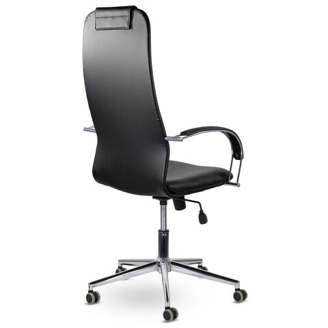 Компьютерное кресло Brabix Premium Pilot EX-610 CH (хром, кожзам, черное) 532418 в Красноуфимске - изображение 3