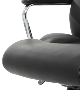 Кресло Brabix Premium Phaeton EX-502 (натуральная кожа, хром, черное) в Екатеринбурге - предосмотр 8
