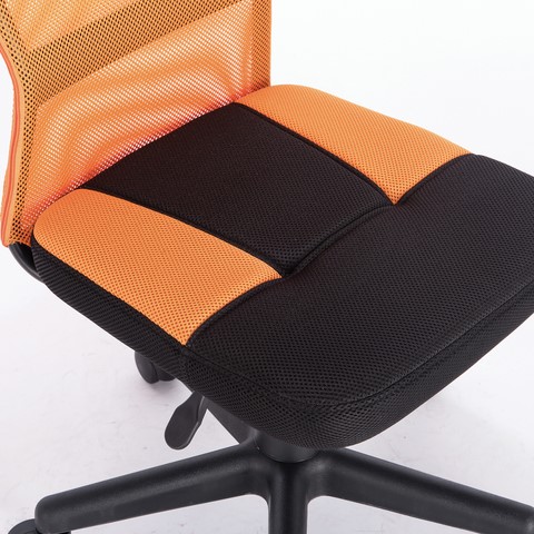 Кресло компьютерное Brabix Smart MG-313 (без подлокотников, комбинированное, черное/оранжевое) в Екатеринбурге - изображение 6