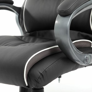 Кресло компьютерное Brabix Premium Strong HD-009 (экокожа черная, ткань серая) в Екатеринбурге - предосмотр 9