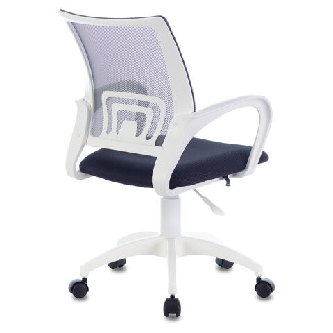Компьютерное кресло Brabix Fly MG-396W (с подлокотниками, пластик белый, сетка, темно-серое) 532400 в Ревде - изображение 1