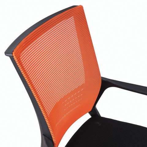 Офисное кресло Brabix Balance MG-320 (с подлокотниками, комбинированное черное/оранжевое) в Екатеринбурге - изображение 3