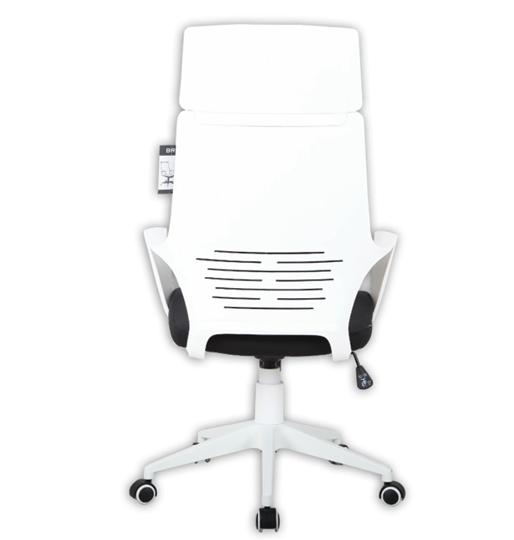 Офисное кресло Brabix Premium Prime EX-515 (пластик белый, ткань, черное) в Екатеринбурге - изображение 3