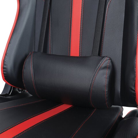 Кресло компьютерное Brabix GT Carbon GM-120 (две подушки, экокожа, черное/красное) в Екатеринбурге - изображение 7