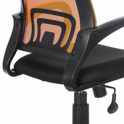 Кресло Brabix Fly MG-396 (с подлокотниками, сетка, оранжевое/черное) в Екатеринбурге - изображение 5