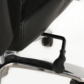 Кресло компьютерное Brabix Premium Bomer HD-007 (рециклированная кожа, хром, черное) в Екатеринбурге - предосмотр 5