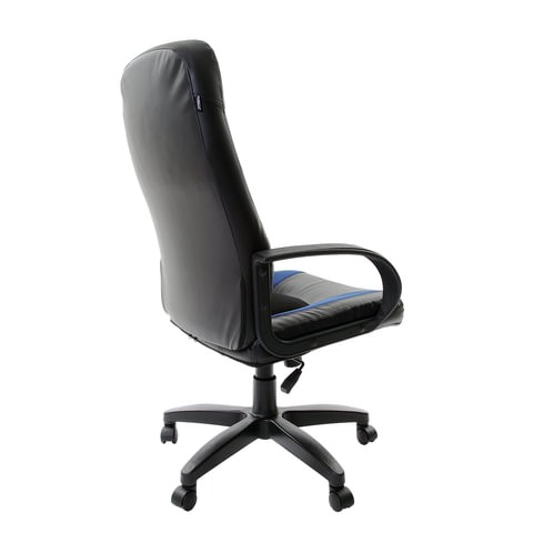 Кресло офисное Brabix Strike EX-525 (экокожа черная, ткань черная/синяя, TW) в Екатеринбурге - изображение 2