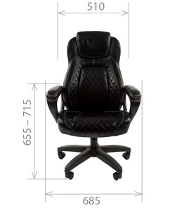Офисное кресло CHAIRMAN 432, экокожа, цвет черный в Ревде - предосмотр 1
