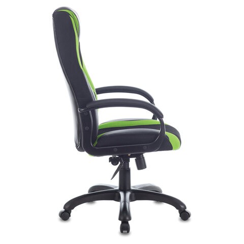Компьютерное кресло Brabix Premium Rapid GM-102 (экокожа/ткань, черное/зеленое) в Екатеринбурге - изображение 1
